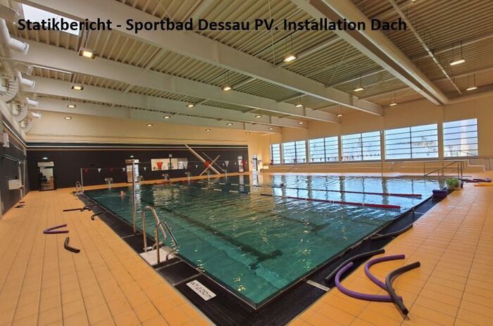 Statikbericht - Sportbad Dessau PV Installation Dach