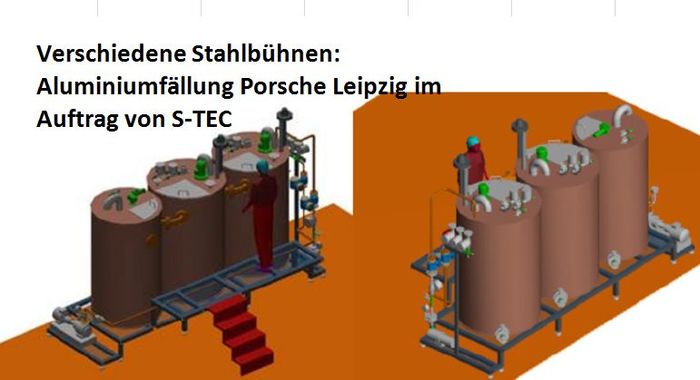Verschiedene Stahlbühne Porsche Leipzig